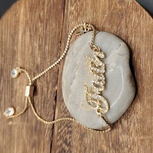 Faith crystal bracelet adjustable B3214‎